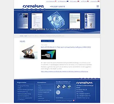 Webdesign Essen launcht www.cornelsen.group