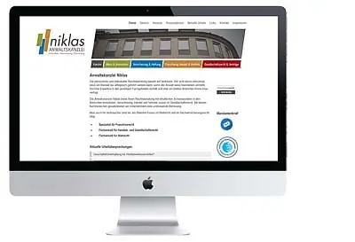 Webdesign Essen launcht www.anwaltskanzlei-niklas.de
